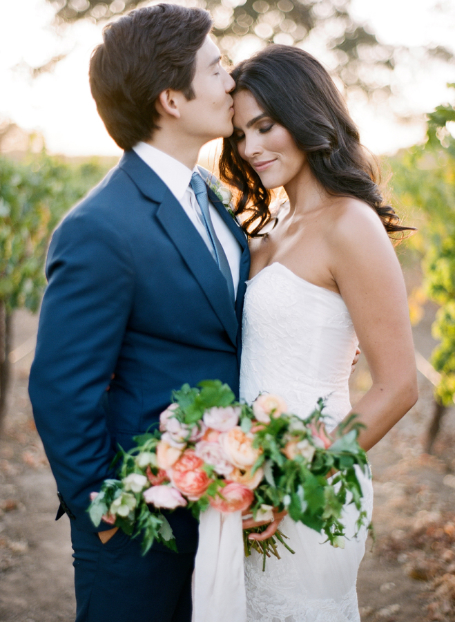Sun and sky Fall wedding palette featured on Style Me Pretty