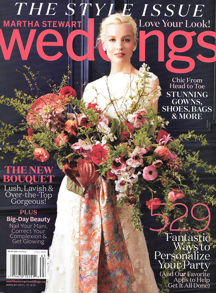 martha stewart weddings magazine feature