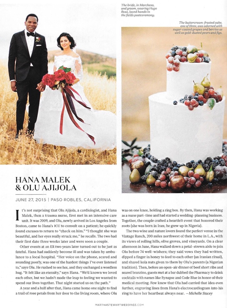 martha stewart weddings magazine feature